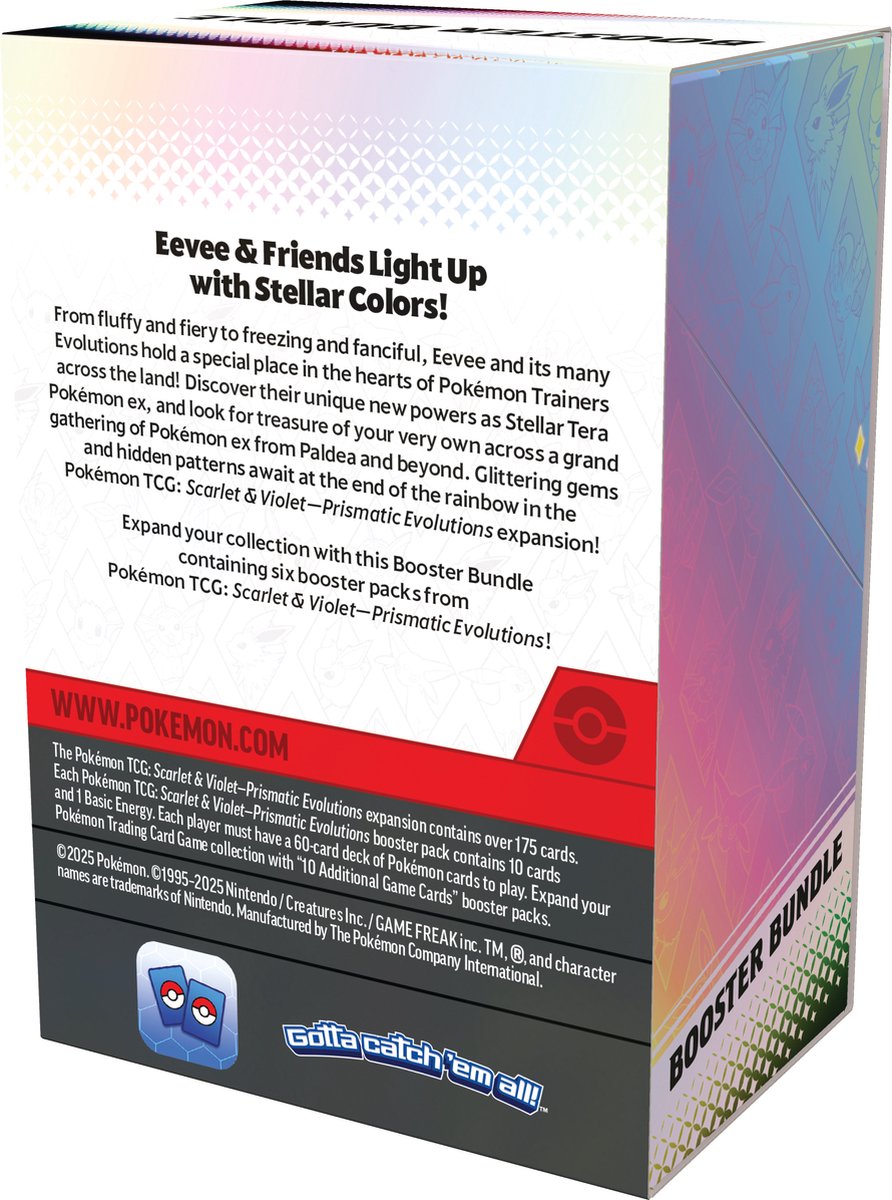 Pokémon Scarlet & Violet - SV08.5 - Prismatic Evolutions - Booster Bundle - Pokémon kaarten - Trading Cards